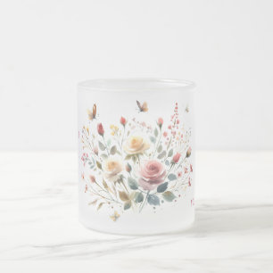 Taza De Cristal Esmerilado Mug de vidrio escarchado MI LUGAR MÁS BELLO Var01