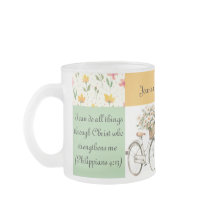 Mug de vidrio escarchado personalizado - Bicicleta
