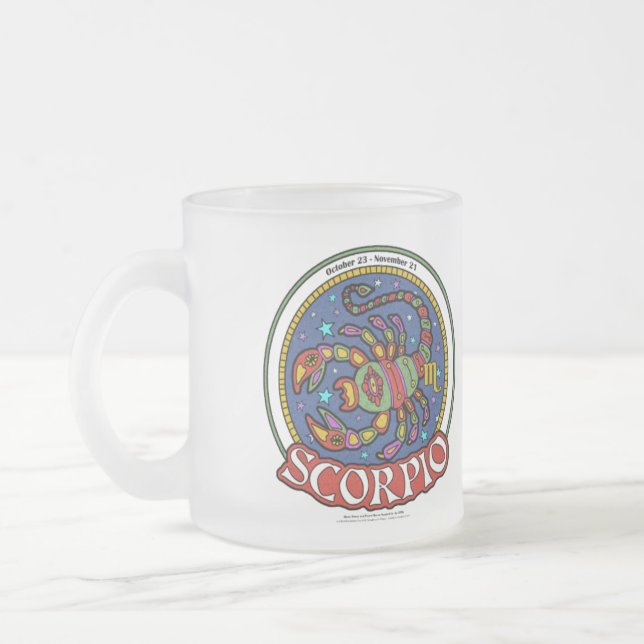Taza De Cristal Esmerilado Mug de vidrio escarpado de NP Scorpio (Izquierda)