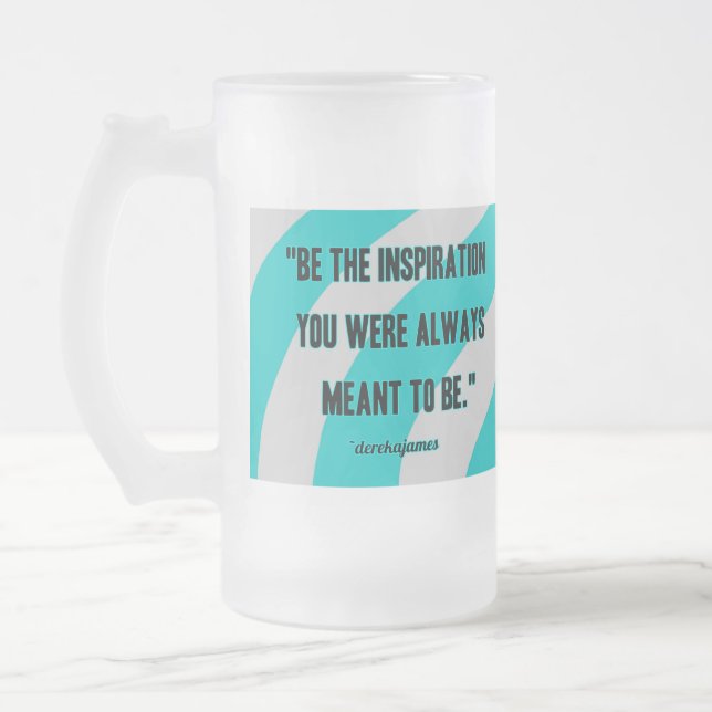 Taza De Cristal Esmerilado Mug de vidrio escarpado grande de inspiración (Izquierda)