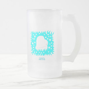 Taza De Cristal Esmerilado Mug de vidrio escarpado grande del corazón de la n