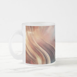 Taza De Cristal Esmerilado Mug de vidrio escarpado moderno
