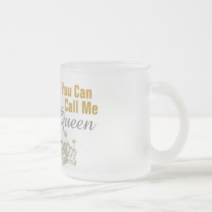 Taza De Cristal Esmerilado Mug de vidrio helado Reina
