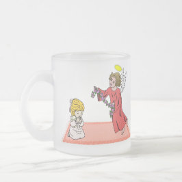 Taza De Cristal Esmerilado Mug de vidrio para rezar niños