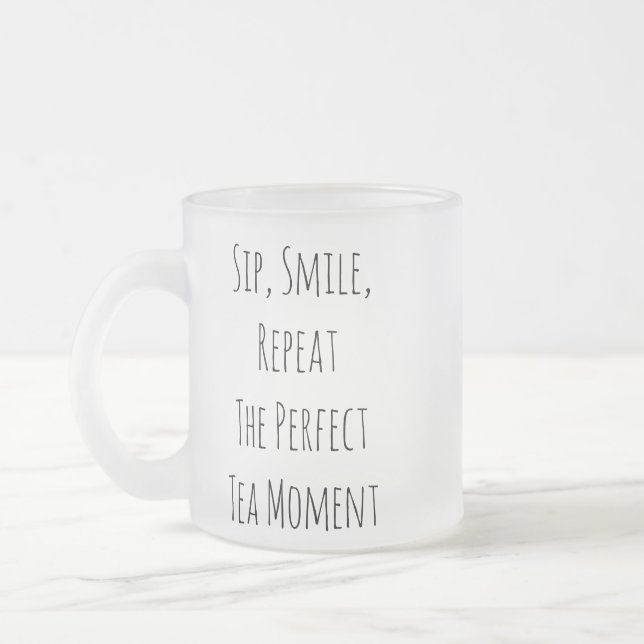 Taza De Cristal Esmerilado Mug de vidrio transparente de 10 oz (Izquierda)