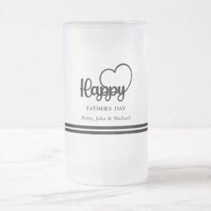 Taza De Cristal Esmerilado Mug del Día del Padre, regalo del Día del Padre