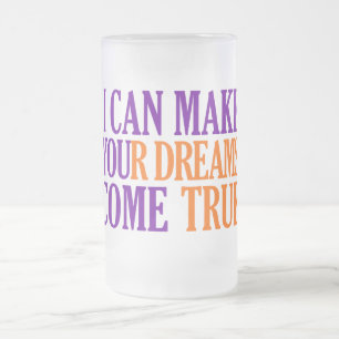 Taza De Cristal Esmerilado Mug Dream Maker - elegir estilo y color