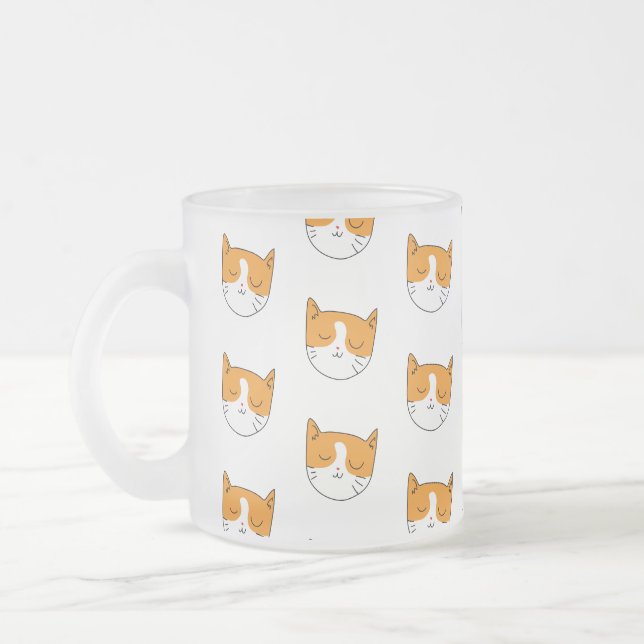 Taza De Cristal Esmerilado Mug escarcha de gato espantoso (Izquierda)