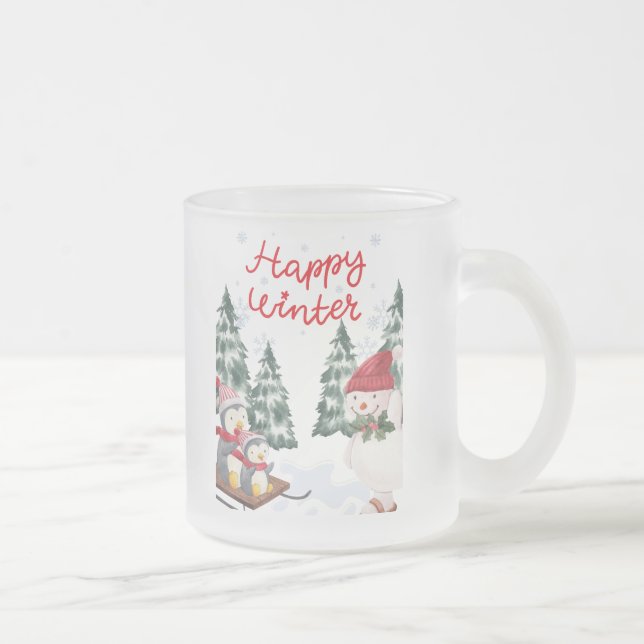 Taza De Cristal Esmerilado Mug escarcha de invierno (Derecha)