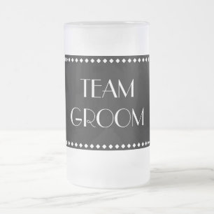 Taza De Cristal Esmerilado Mug escarcha de Team Groom