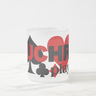 Taza De Cristal Esmerilado Mug Euchre Player