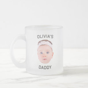 Taza De Cristal Esmerilado Mug facial personalizada, tazón Personalizado, reg