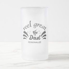 Taza De Cristal Esmerilado Mug Frost Reel Great Dad