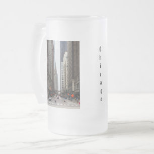 Taza De Cristal Esmerilado Mug Frosted de Chicago Madison Street