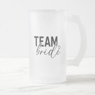 Taza De Cristal Esmerilado Mug Frosted de la novia del equipo