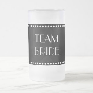 Taza De Cristal Esmerilado Mug Frosted de la novia del equipo