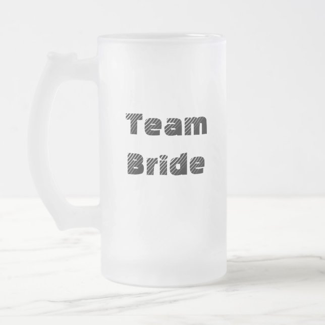 Taza De Cristal Esmerilado Mug Frosted de la novia del equipo (Izquierda)