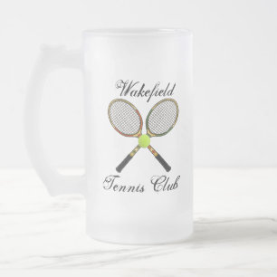 Taza De Cristal Esmerilado Mug Frosted Tennis
