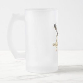 Taza De Cristal Esmerilado Mug. frotada de guitarra