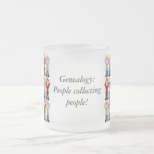 Taza De Cristal Esmerilado Mug - Genealogía: Gente reuniendo gente