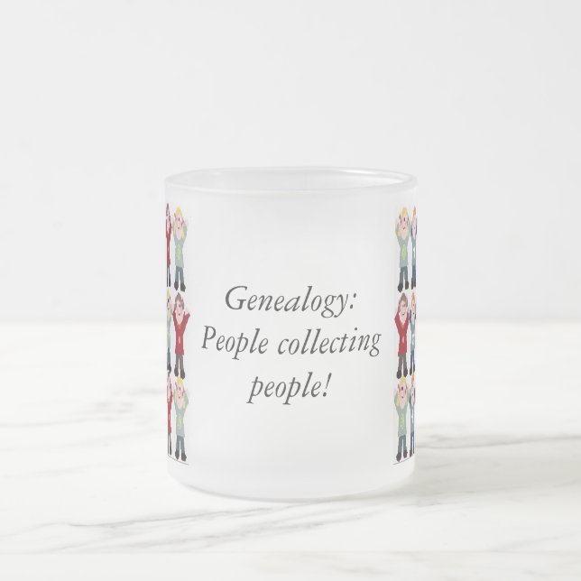 Taza De Cristal Esmerilado Mug - Genealogía: Gente reuniendo gente (Centro)