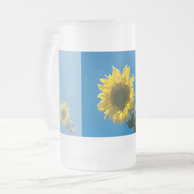 Taza De Cristal Esmerilado Mug - Girasol (Anverso izquierdo)