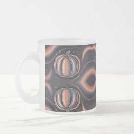 Taza De Cristal Esmerilado Mug Halloween de vidrio espumoso y escarlata