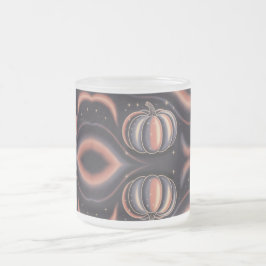 Taza De Cristal Esmerilado Mug Halloween de vidrio espumoso y escarlata