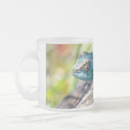 Taza De Cristal Esmerilado Mug Lizard multicolor