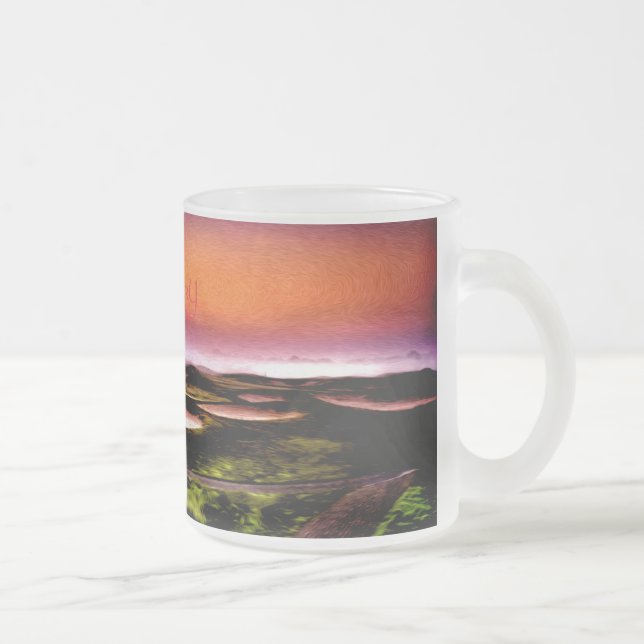 Taza De Cristal Esmerilado Mug matinal de golf nigoso (Derecha)