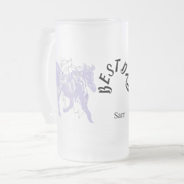 Taza De Cristal Esmerilado Mug: Mejor papá (Anverso izquierdo)
