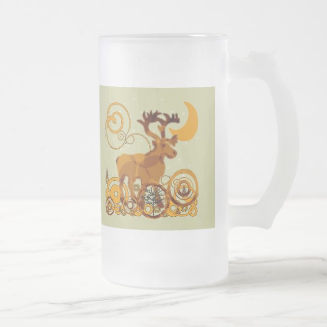 Taza De Cristal Esmerilado Mug. moose Frost (Derecha)