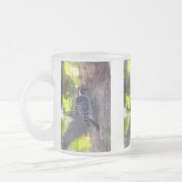 Taza De Cristal Esmerilado Mug - pájaros carpinteros