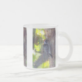 Taza De Cristal Esmerilado Mug - pájaros carpinteros