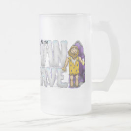 Taza De Cristal Esmerilado Mug (Personalizable) de escarcha de caverna para h