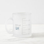 Taza De Cristal Esmerilado Mug Personalizada de Science Lab Beaker<br><div class="desc">Por el amante de la ciencia en tu vida. Esta taza de 10 oz se hace para que parezca una pieza de vidrio de laboratorio, con graduaciones para un vaso de 250 ml de tamaño comparable. Incluso puede personalizarlo con sus iniciales o nombre, como lo haría en una configuración de...</div>