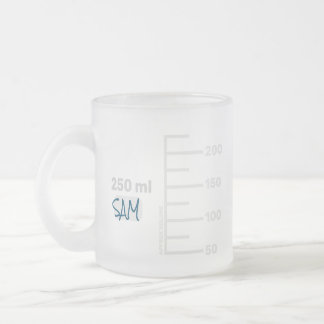 Taza De Cristal Esmerilado Mug Personalizada de Science Lab Beaker