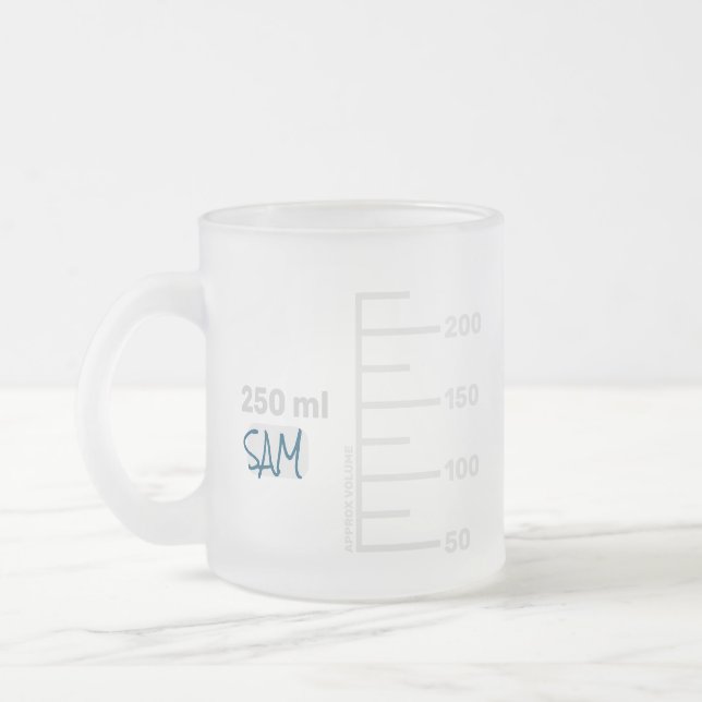 Taza De Cristal Esmerilado Mug Personalizada de Science Lab Beaker (Izquierda)