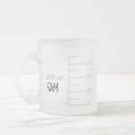 Taza De Cristal Esmerilado Mug Personalizada de Science Lab Beaker<br><div class="desc">Por el amante de la ciencia en tu vida. Esta taza de 10 oz se hace para que parezca una pieza de vidrio de laboratorio, con graduaciones para un vaso de 250 ml de tamaño comparable. Incluso puede personalizarlo con sus iniciales o nombre, como lo haría en una configuración de...</div>