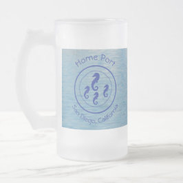 Taza De Cristal Esmerilado Mug - puerto residencial SeaHorse