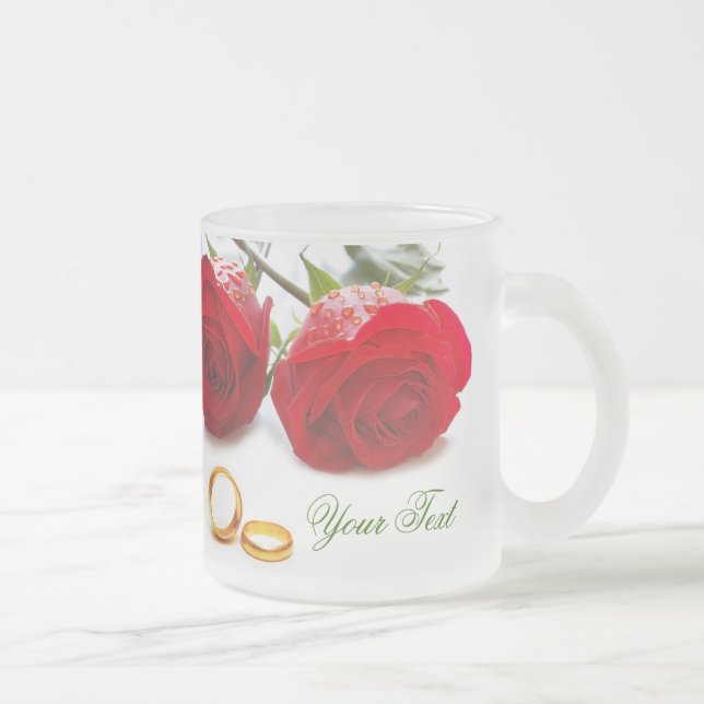 Taza De Cristal Esmerilado Mug romántica personalizada (Derecha)