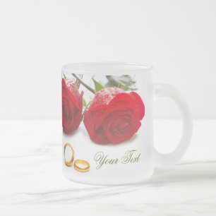 Taza De Cristal Esmerilado Mug romántica personalizada