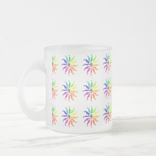 Taza De Cristal Esmerilado Mug - Ruedas de múltiples colores