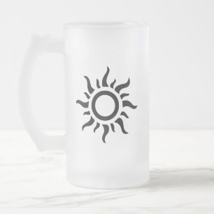 Taza De Cristal Esmerilado Mug, Stein - Sun