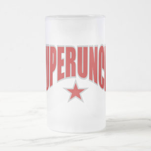Taza De Cristal Esmerilado Mug SUPERUNCLE - elegir estilo y color