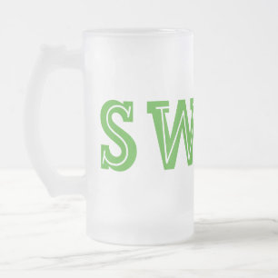 Taza De Cristal Esmerilado Mug SWAG - elegir estilo y color