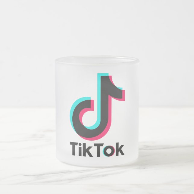 Taza De Cristal Esmerilado Mug TikTok de alta calidad (Centro)