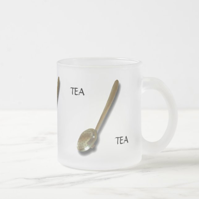 Taza De Cristal Esmerilado Mug - Tres cucharas de té (Derecha)