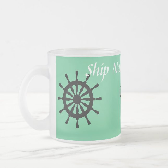 Taza De Cristal Esmerilado Mug - Tripulación de barco (Izquierda)