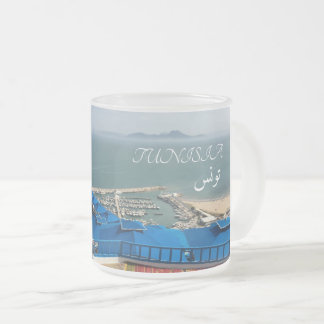 Taza De Cristal Esmerilado Mug Tunisie Sidi Bou Saïd